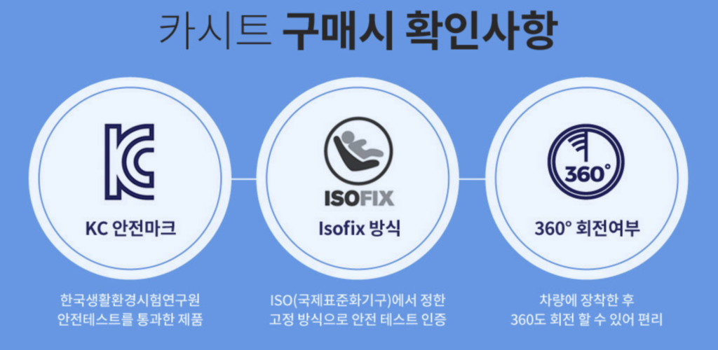 카시트 구매 고려 요소